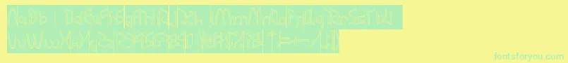 RESPECT HOLLOW INVERSE Font – Green Fonts on Yellow Background