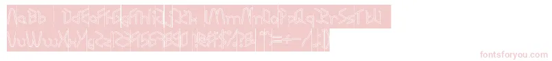 RESPECT HOLLOW INVERSE Font – Pink Fonts on White Background
