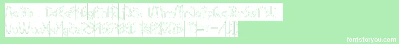 RESPECT HOLLOW INVERSE Font – White Fonts on Green Background