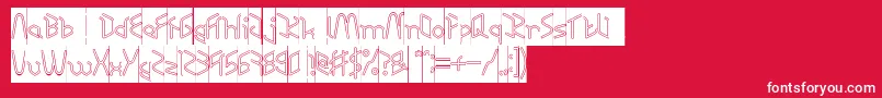 RESPECT HOLLOW INVERSE Font – White Fonts on Red Background