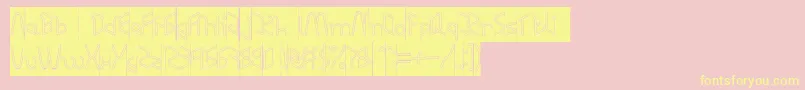 RESPECT HOLLOW INVERSE Font – Yellow Fonts on Pink Background