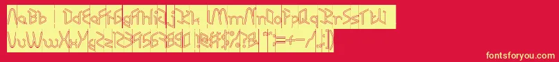 RESPECT HOLLOW INVERSE Font – Yellow Fonts on Red Background