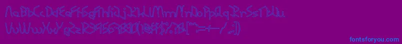 RESPECT HOLLOW Font – Blue Fonts on Purple Background