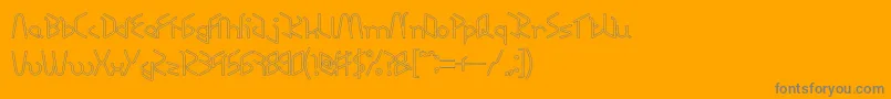 RESPECT HOLLOW-Schriftart – Graue Schriften auf orangefarbenem Hintergrund