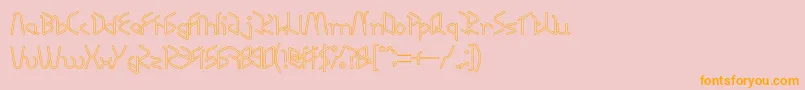 RESPECT HOLLOW Font – Orange Fonts on Pink Background