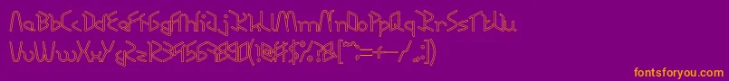 RESPECT HOLLOW Font – Orange Fonts on Purple Background