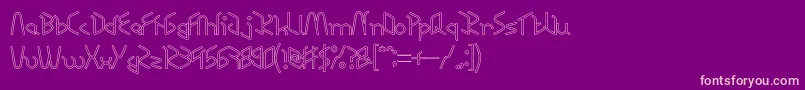 RESPECT HOLLOW Font – Pink Fonts on Purple Background