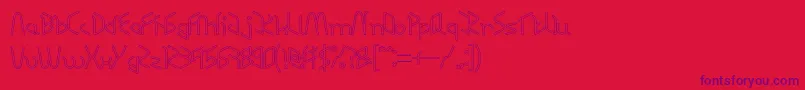 Шрифт RESPECT HOLLOW – фиолетовые шрифты на красном фоне