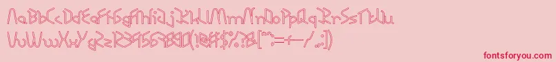 RESPECT HOLLOW Font – Red Fonts on Pink Background
