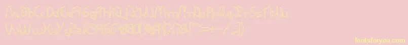RESPECT HOLLOW Font – Yellow Fonts on Pink Background