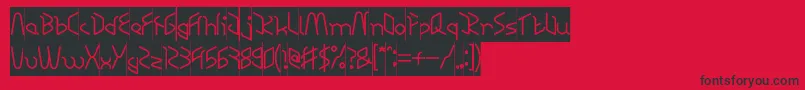 Fonte RESPECT INVERSE – fontes pretas em um fundo vermelho
