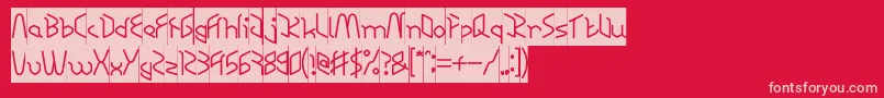 Fonte RESPECT INVERSE – fontes rosa em um fundo vermelho
