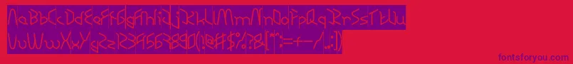 RESPECT INVERSE Font – Purple Fonts on Red Background