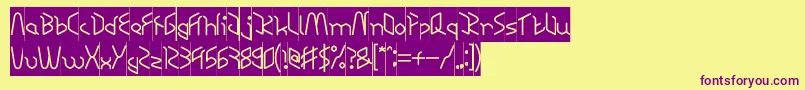 RESPECT INVERSE Font – Purple Fonts on Yellow Background