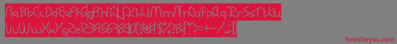 RESPECT INVERSE-Schriftart – Rote Schriften auf grauem Hintergrund