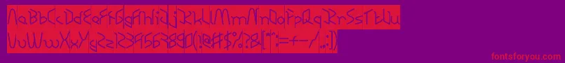 フォントRESPECT INVERSE – 紫の背景に赤い文字