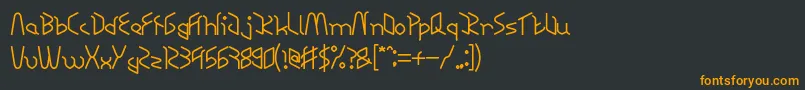 フォントRESPECT – 黒い背景にオレンジの文字