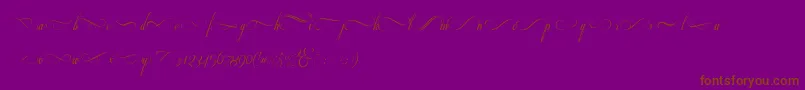 Respective 2 0 Swashes-Schriftart – Braune Schriften auf violettem Hintergrund