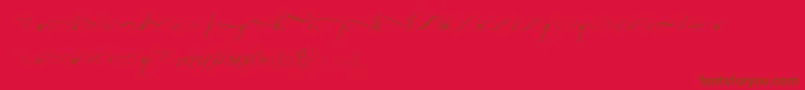 Fonte Respective 2 0 Swashes – fontes marrons em um fundo vermelho