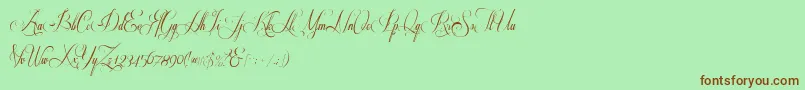 Respective 2 0-Schriftart – Braune Schriften auf grünem Hintergrund