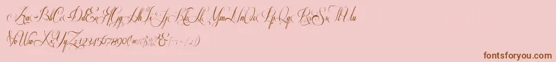 Respective 2 0-Schriftart – Braune Schriften auf rosa Hintergrund