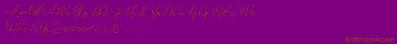 Respective 2 0-Schriftart – Braune Schriften auf violettem Hintergrund