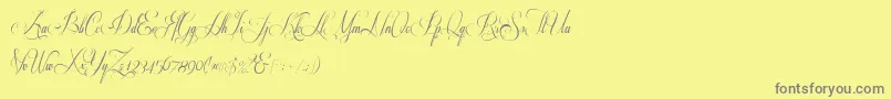 Respective 2 0-Schriftart – Graue Schriften auf gelbem Hintergrund