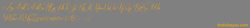 Respective 2 0-Schriftart – Orangefarbene Schriften auf grauem Hintergrund