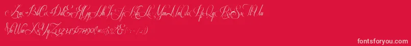 Respective 2 0 Font – Pink Fonts on Red Background
