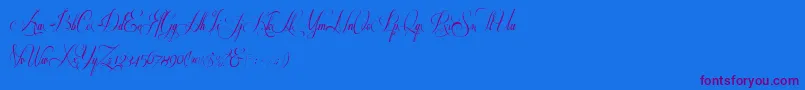 Respective 2 0-Schriftart – Violette Schriften auf blauem Hintergrund