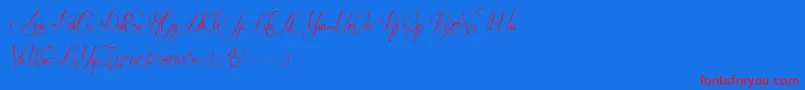 Respective 2 0-Schriftart – Rote Schriften auf blauem Hintergrund