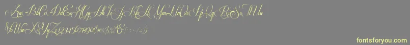 Respective 2 0-Schriftart – Gelbe Schriften auf grauem Hintergrund