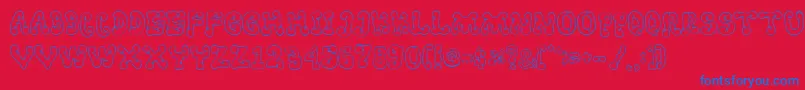 Resta Font – Blue Fonts on Red Background