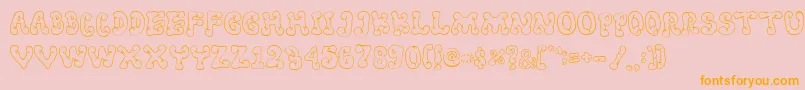 Resta Font – Orange Fonts on Pink Background