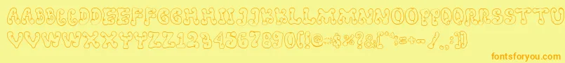 More about Resta Font Resta Font – Orange Fonts on Yellow Background