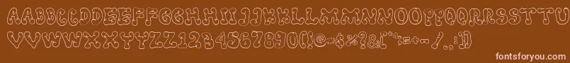 Resta Font – Pink Fonts on Brown Background