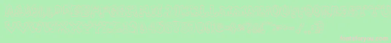 Resta Font – Pink Fonts on Green Background