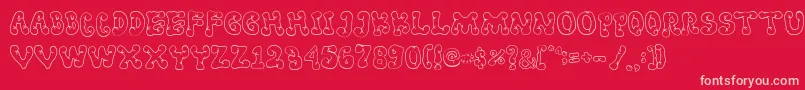 Resta Font – Pink Fonts on Red Background