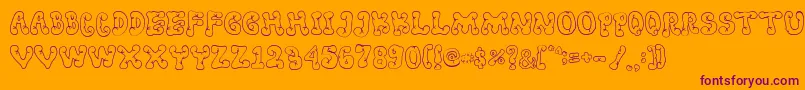 Resta Font – Purple Fonts on Orange Background
