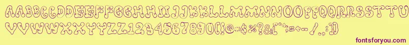 Resta Font – Purple Fonts on Yellow Background