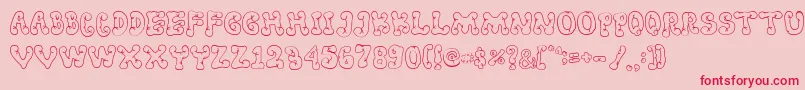Fonte Resta – fontes vermelhas em um fundo rosa