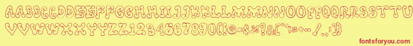 Weitere Informationen zur Resta-Schriftart Resta-Schriftart – Rote Schriften auf gelbem Hintergrund