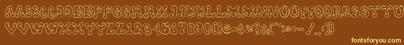 Resta Font – Yellow Fonts on Brown Background