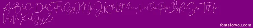 restactsDEMO Font – Pink Fonts on Purple Background