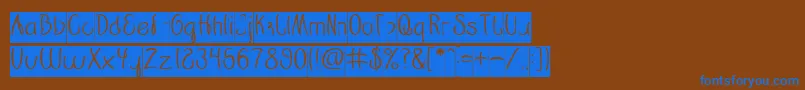 Restaurant inverse Font – Blue Fonts on Brown Background