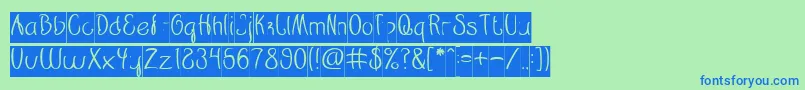 Restaurant inverse Font – Blue Fonts on Green Background