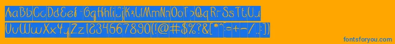 Restaurant inverse Font – Blue Fonts on Orange Background