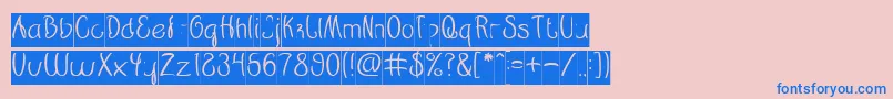 Restaurant inverse Font – Blue Fonts on Pink Background