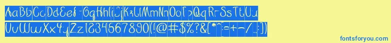 Restaurant inverse Font – Blue Fonts on Yellow Background