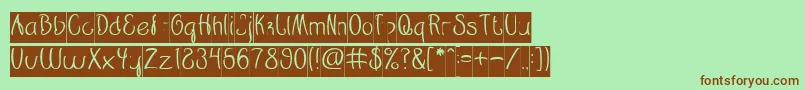Restaurant inverse Font – Brown Fonts on Green Background